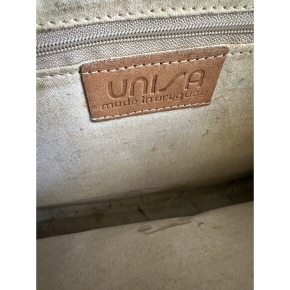 Unisa Brown Ostrich Skin Handbag/Clutch, Made in Uruguay 10.5x8.5x1 - Picture 6 of 8